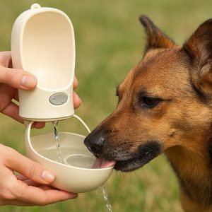 13 One Key Operation Dog Water Bottle Leak Proof Portable Pet Travel Dispenser with Recirculation Feature for Efficient Outdoor Hydration