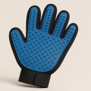 23 Pet Deshedding Mitt with Soft Rubber Tips for Sensitive Skin Gentle Grooming Glove for Cats Dogs and Small Animals for Daily Use