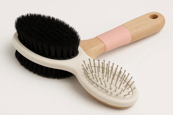 26 Double Sided Pet Brush with Soft Bristles and Metal Pins for Comprehensive Grooming and Smoothing of Short and Long Coats