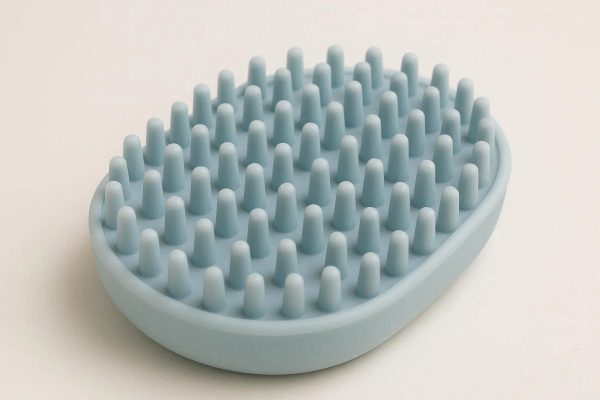 28 Gentle Silicone Pet Brush for Bathing and Grooming Soft Bristle Massager for Cats and Dogs with Sensitive Skin and Short Fur