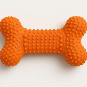 6 Dental Care Rubber Dog Bone Toy Textured Surface for Plaque Removal and Healthy Gums Non Toxic Puppy Teething Solution